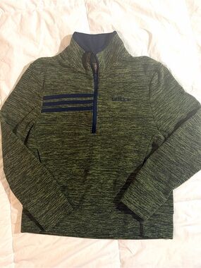 Adidas kids Green Quarter-Zip Performance Sweater size 8